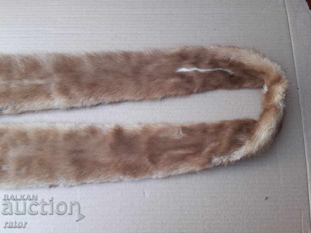 Leather collar - squirrel, mink, goldfinch - 6 Leather collar - squirrel, mink, goldfinch - 6