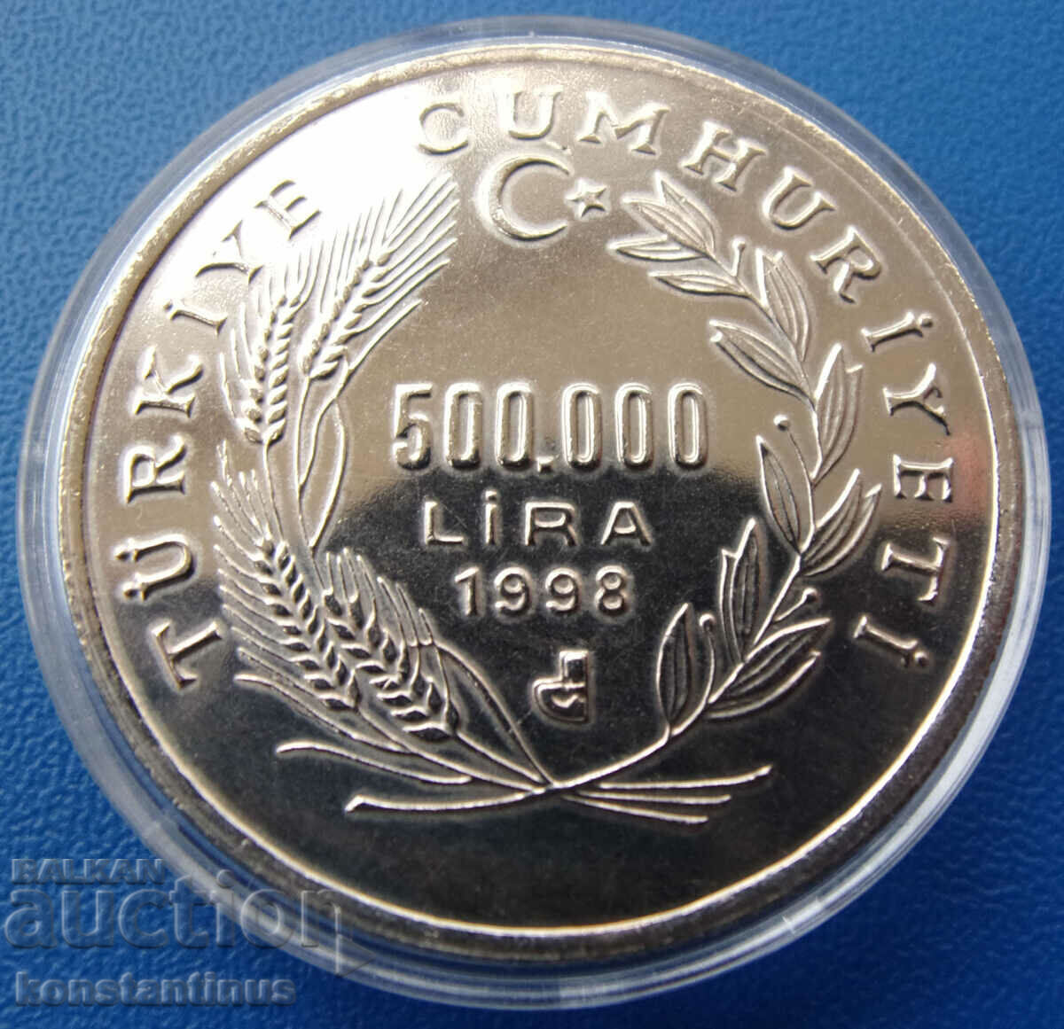 Turkey - Ataturk 500,000 Lira - 2 Euro 1998 UNC Rare