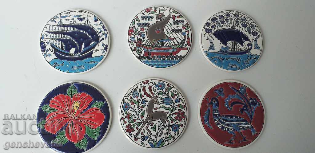 Handmade porcelain coasters