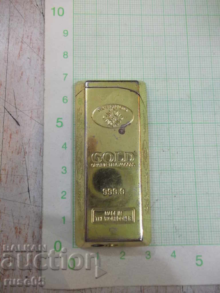 "GOLD" gas piezo crystal lighter with jet flame working with price 10.00 BGN | € 5.11 "GOLD" gas piezo crystal lighter with jet flame working with price 10.00 BGN | € 5.11