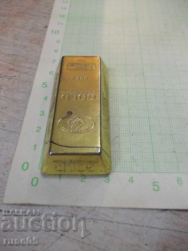 "GOLD" gas piezo crystal lighter with jet flame working - 6 "GOLD" gas piezo crystal lighter with jet flame working - 6