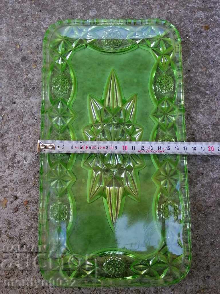 Old glass tray, pan, set, glass - 7 Old glass tray, pan, set, glass - 7