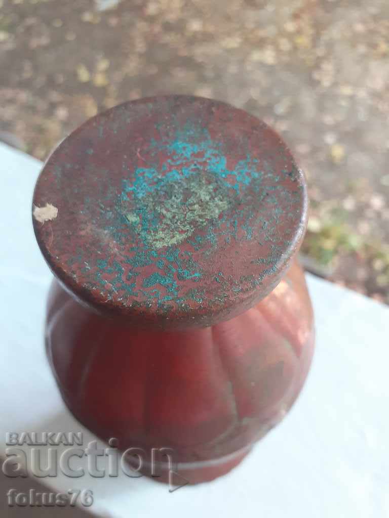 Auction OLD WROUGHT HAMMERED COPPER VASE COPPER Auction OLD WROUGHT HAMMERED COPPER VASE COPPER