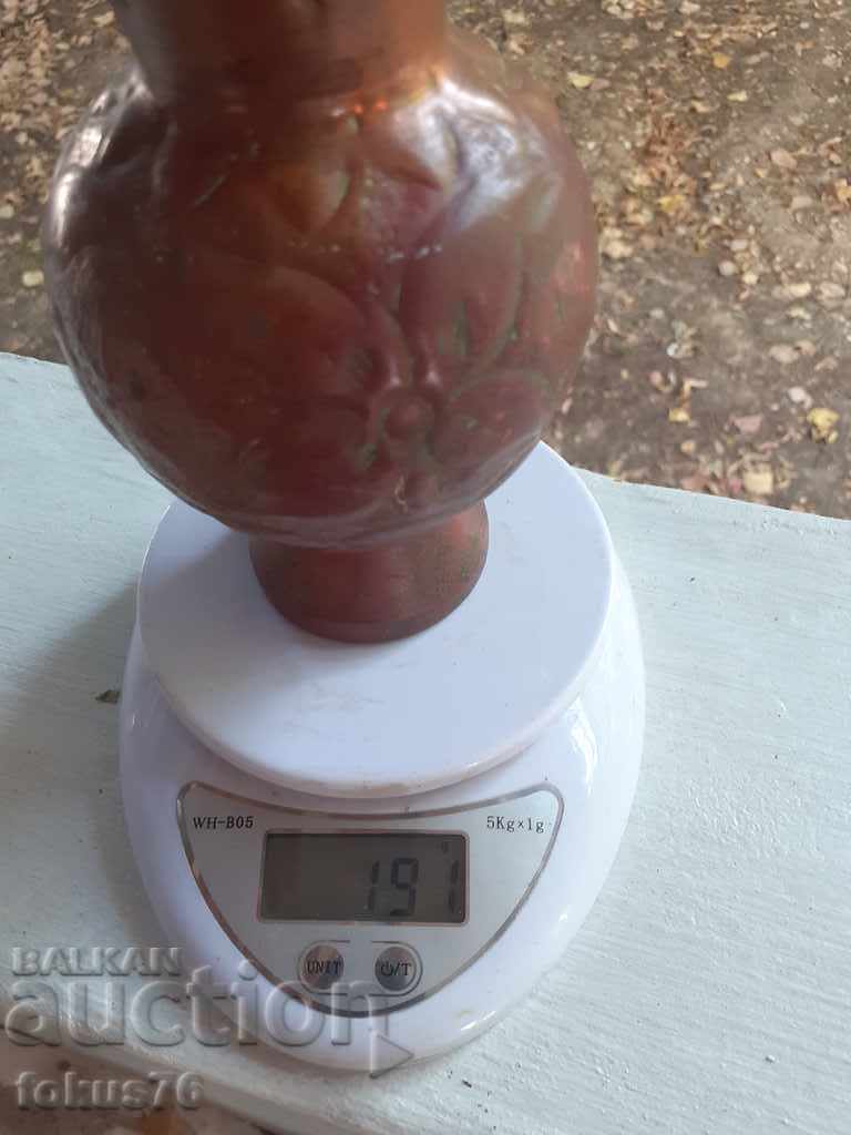 OLD WROUGHT HAMMERED COPPER VASE COPPER - 5 OLD WROUGHT HAMMERED COPPER VASE COPPER - 5