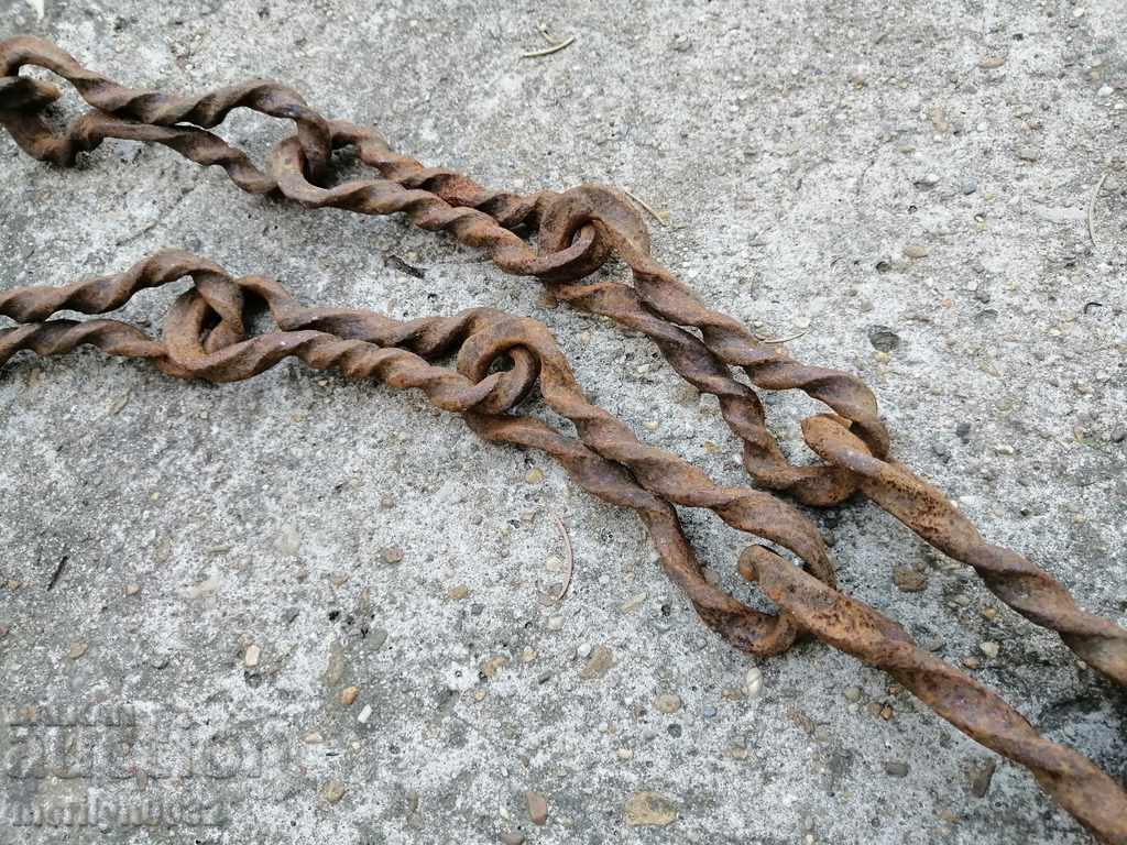 Old forged chain with hook, hearth for hearth chain hook with price 47.00 BGN | € 24.03 Old forged chain with hook, hearth for hearth chain hook with price 47.00 BGN | € 24.03