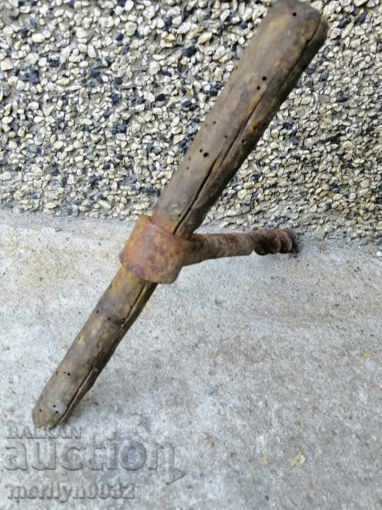 Ancient crutch, burgundy, screwdriver, wrought iron with price 32.00 BGN | € 16.36 Ancient crutch, burgundy, screwdriver, wrought iron with price 32.00 BGN | € 16.36