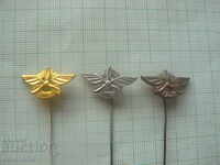 Badges Gold Silver Bronze completed course Aviation Club GDR