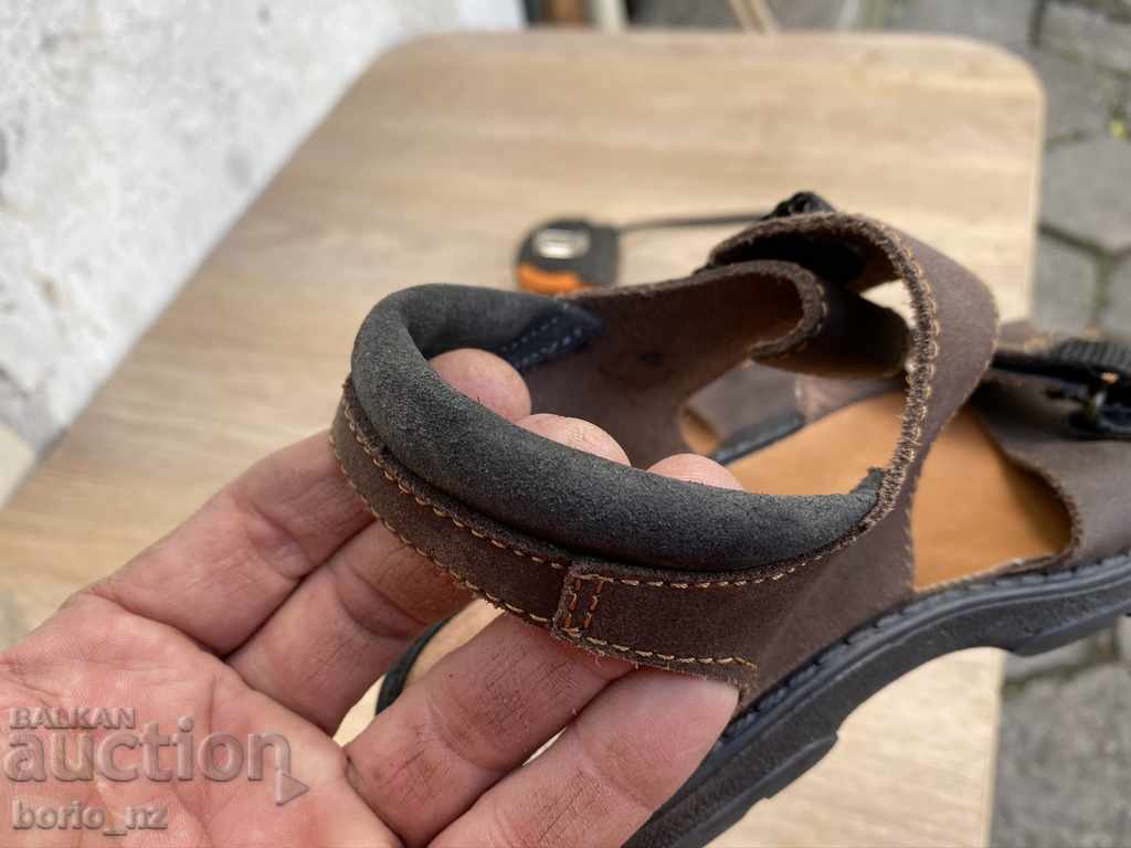 10329. SANDALE DE PIELE COPII VECHI NEUTILIZATE FRANȚA - 6