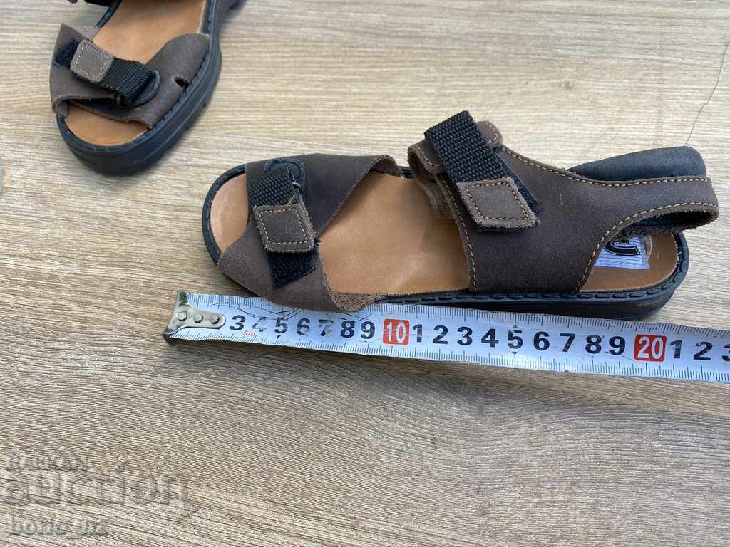 10329. SANDALE DE PIELE COPII VECHI NEUTILIZATE FRANȚA - 7