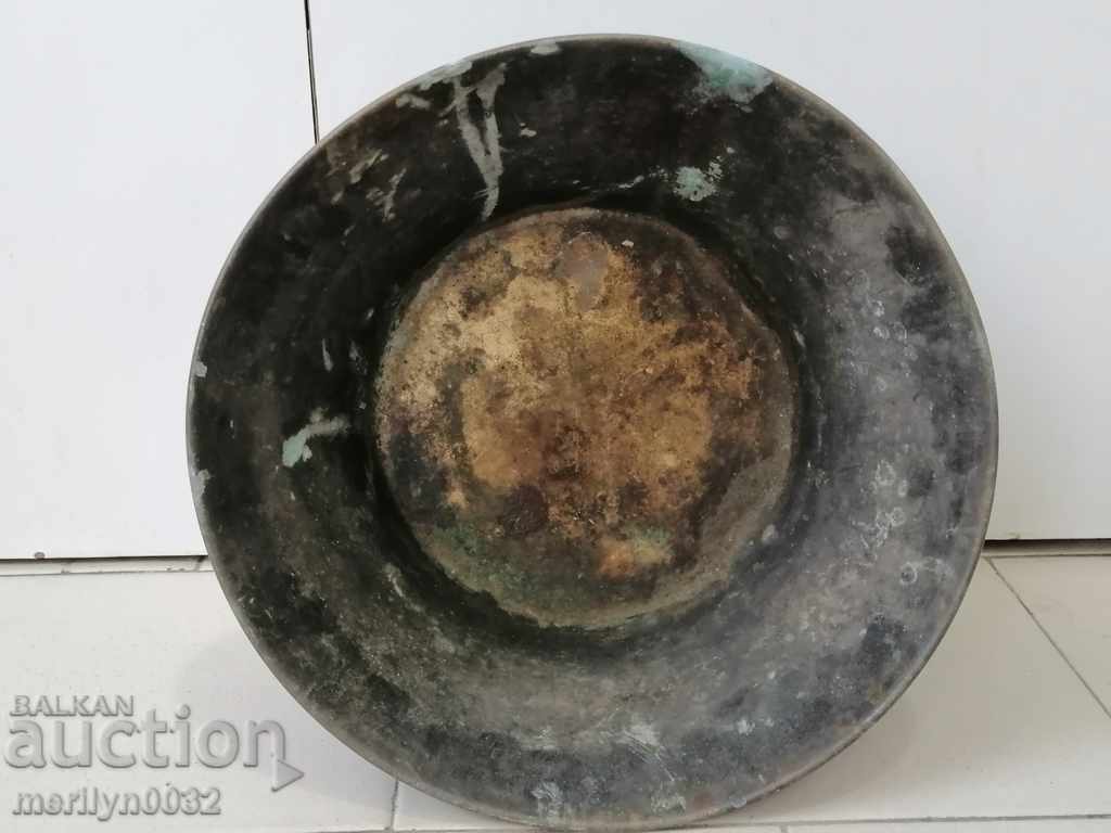 Brass tas for an old scale, scale weight palanza - 6 Brass tas for an old scale, scale weight palanza - 6