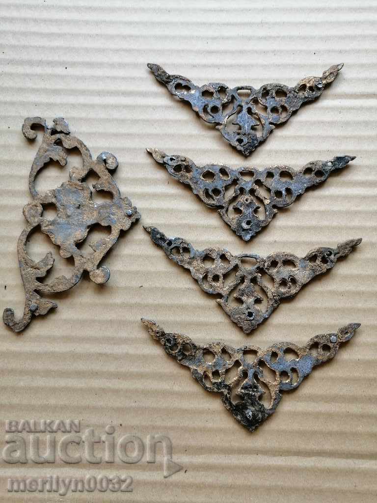 Аукцион Оловни Орнаменти украса на стар циферблат или книга Аукцион Оловни Орнаменти украса на стар циферблат или книга