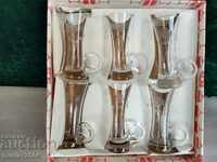 Set of 6 cups and, richly engraved, complete set.