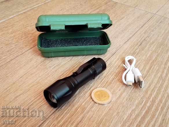 Super powerful torch rechargeable (T6 + COB) with USB charger - 6 Super powerful torch rechargeable (T6 + COB) with USB charger - 6