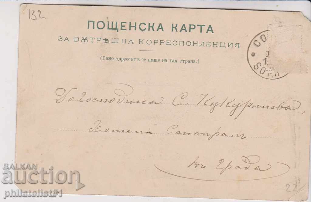 OLD SOFIA c. 1900 CARD Monument to Tsar Liberator 132 with price 18.00 BGN | € 9.20