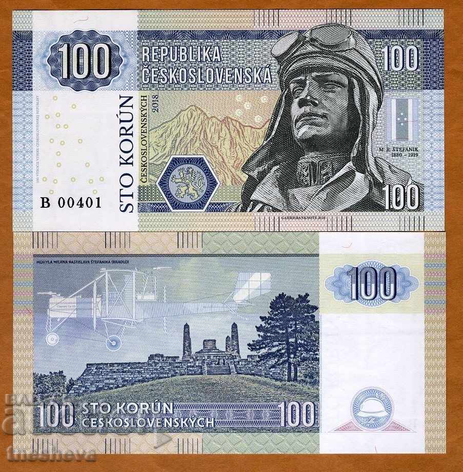 Τσεχοσλοβακία, 100 Korun, 2018, Ιδιωτική έκδοση, δειγμάτων, Bi