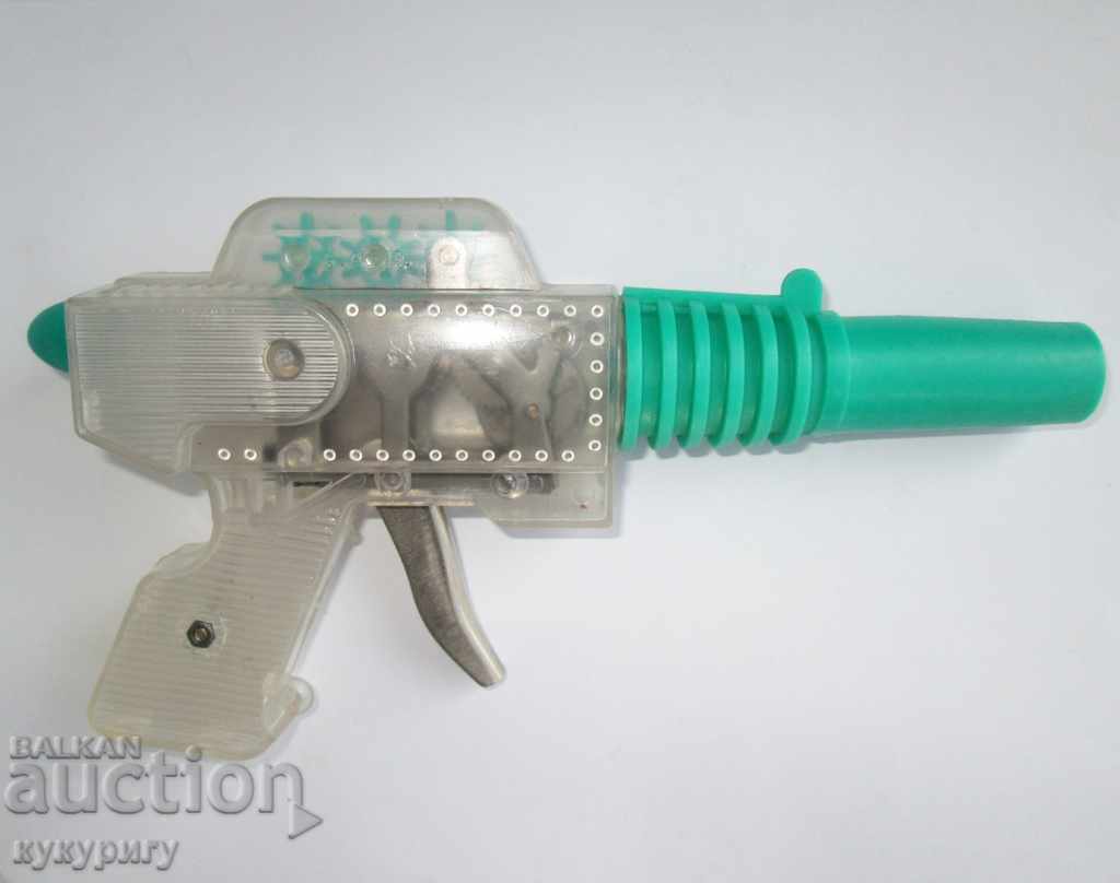 Стара Соц детска играчка механичен космически пистолет