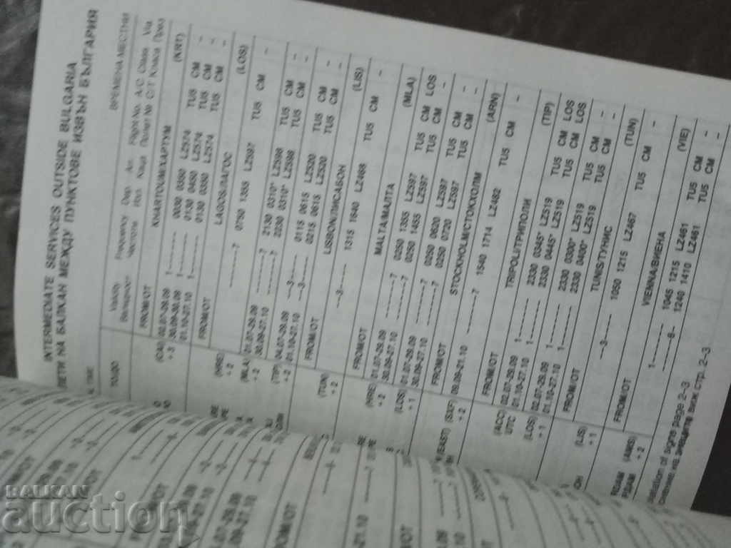 Balkan summer schedule for 1990. - 5 Balkan summer schedule for 1990. - 5