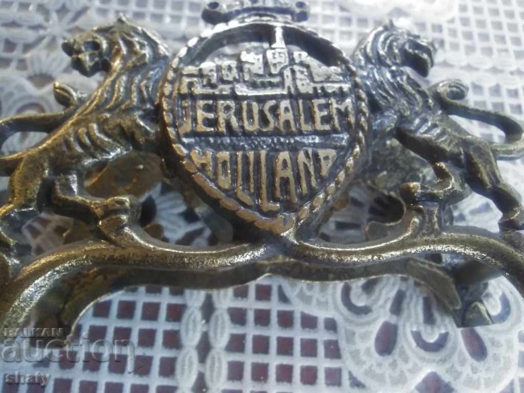 Auction Brass napkin holder Jerusalem Auction Brass napkin holder Jerusalem