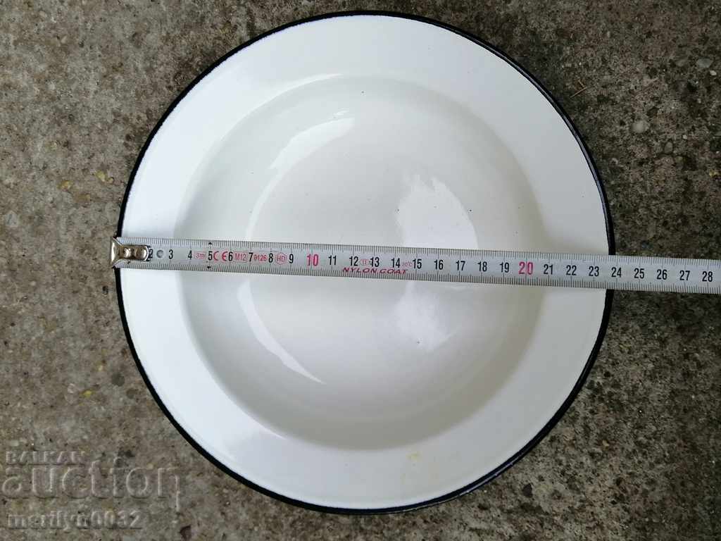 Auction Enameled plate 2 dishes with enamel, bowl USSR Auction Enameled plate 2 dishes with enamel, bowl USSR