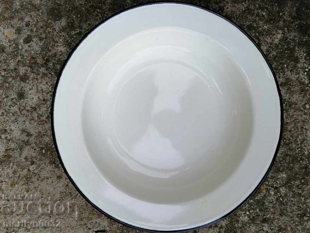 Enameled plate 2 dishes with enamel, bowl USSR - 5 Enameled plate 2 dishes with enamel, bowl USSR - 5