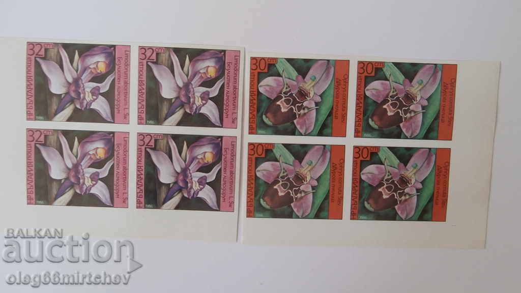 Bulgaria 1986 ORCHIDS BK№3482 / 7 -Non-toothed KARE with price 15.00 BGN | € 7.67 Bulgaria 1986 ORCHIDS BK№3482 / 7 -Non-toothed KARE with price 15.00 BGN | € 7.67