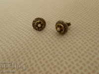 Old EARRINGS, Silver garnet pearl, 10 mm diam. DjKv 9/12/2020