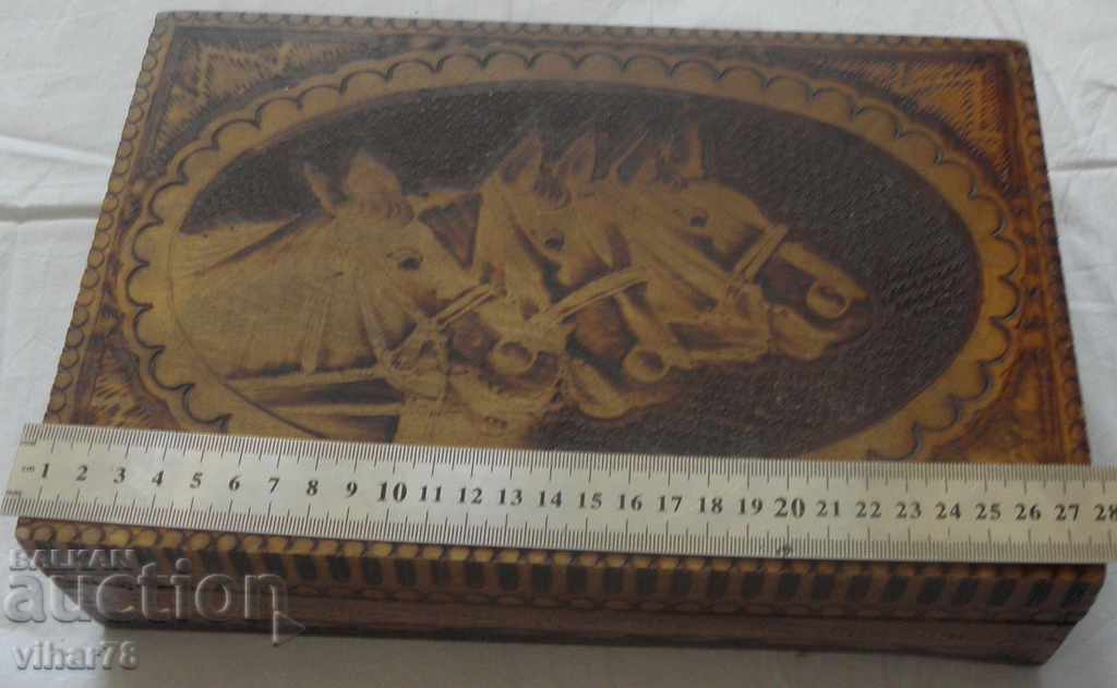 Old wooden box with price 34.99 BGN | € 17.89 Old wooden box with price 34.99 BGN | € 17.89