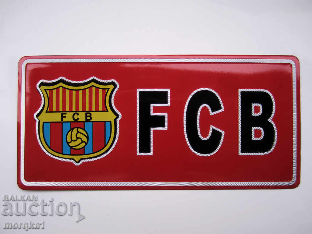 Metallized plate FC Barcelona