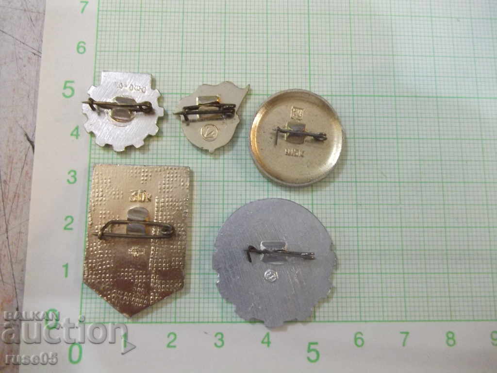 Auction  Lot of 5 pcs. Soviet badges - 2
