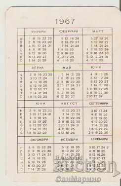 Bulgarplod calendar 1967 type 2 with price 1.00 BGN | € 0.51 Bulgarplod calendar 1967 type 2 with price 1.00 BGN | € 0.51