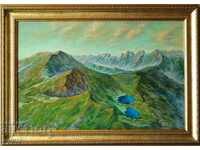 "Two beautiful eyes ..." Rila landscape, oil paints, canvas