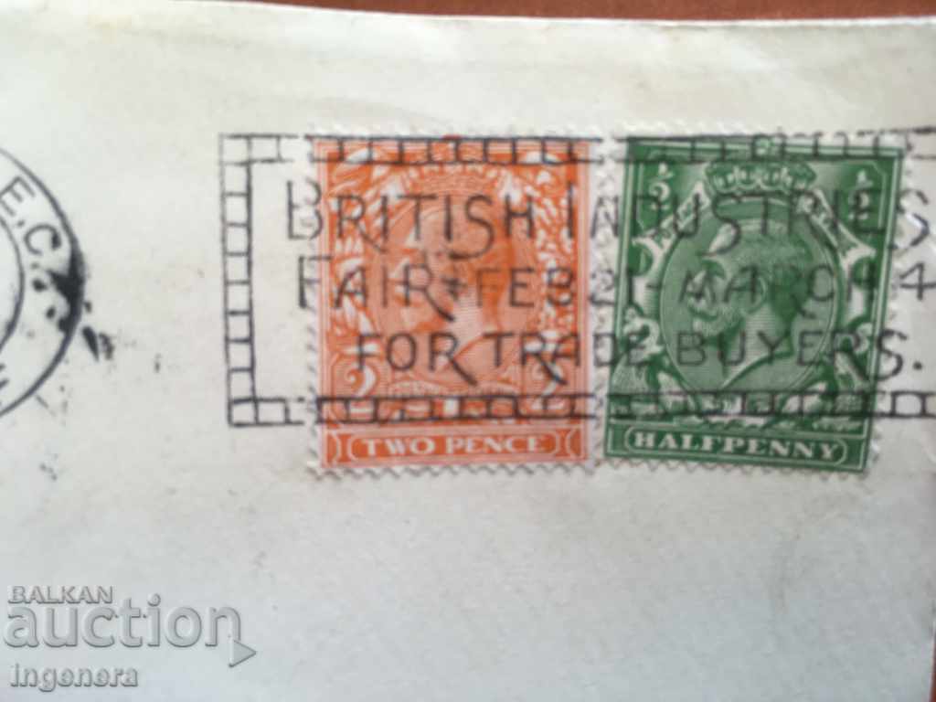 ENVELOPE POSTCARD 1927-ENGLAND USED with price 6.00 BGN | € 3.07 ENVELOPE POSTCARD 1927-ENGLAND USED with price 6.00 BGN | € 3.07