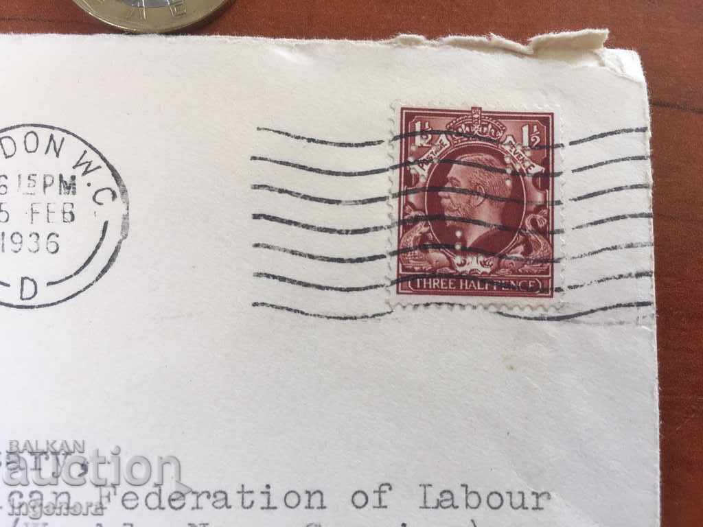 ENVELOPE POSTAL 1936 ENGLAND USED with price 6.00 BGN | € 3.07 ENVELOPE POSTAL 1936 ENGLAND USED with price 6.00 BGN | € 3.07