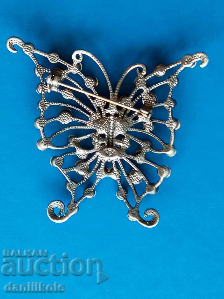 Auction * $ * Y * $ * GREAT BROOCH - BUTTERFLY WITH STONES * $ * Y * $ * Auction * $ * Y * $ * GREAT BROOCH - BUTTERFLY WITH STONES * $ * Y * $ *