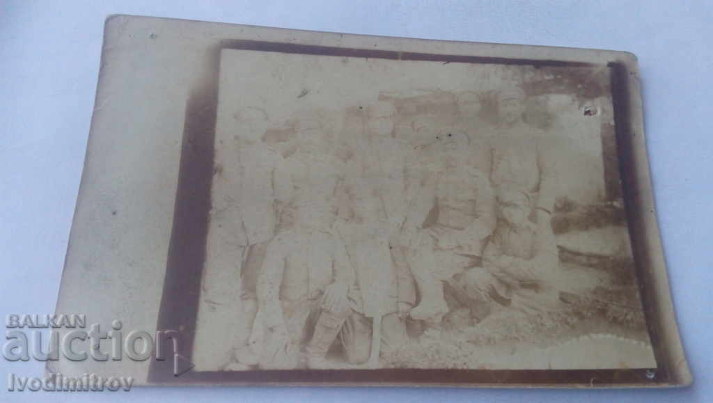 Пощенска картичка Войници 1918
