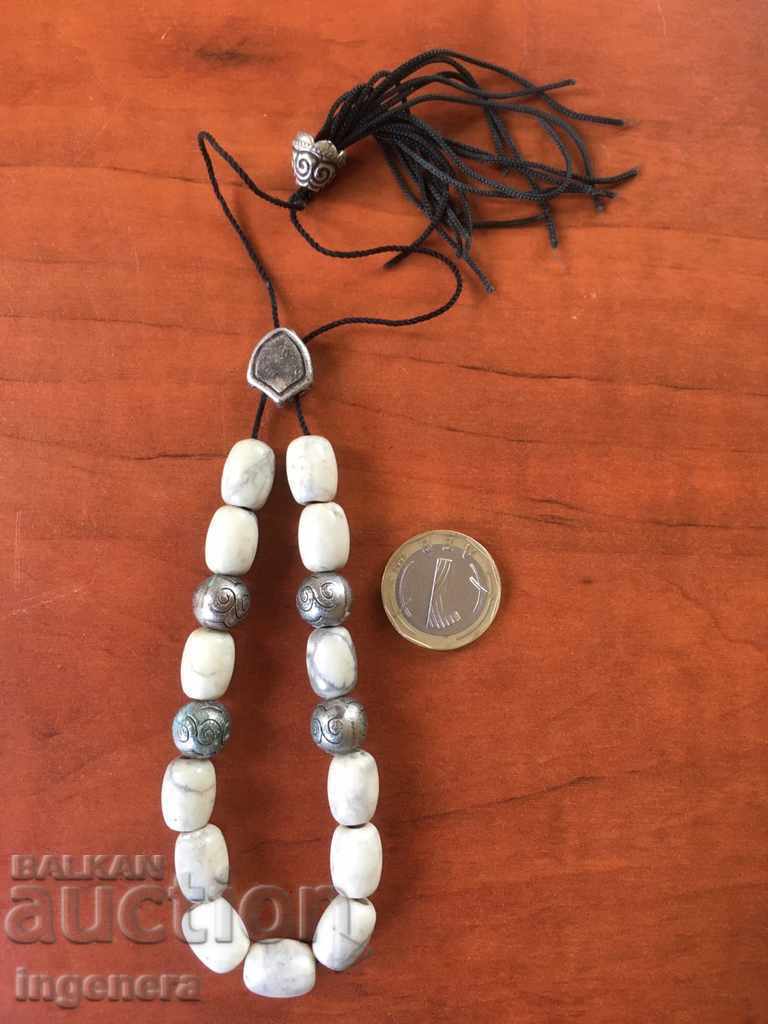 SOCAN BEAD AND NATURAL ANTIQUE SILVER MARBLE