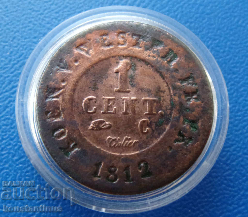 Germany - Westphalia 1 Cent 1812 Rare