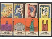 Match labels from Czechoslovakia 1972 - 8 pieces