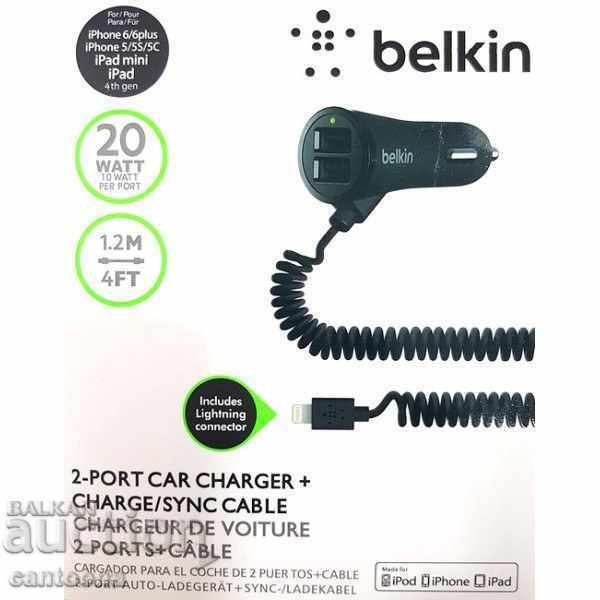 Belkin car charger Lightning with USB port - 3.1 A -12 / 24V with price 11.98 BGN | € 6.13 Belkin car charger Lightning with USB port - 3.1 A -12 / 24V with price 11.98 BGN | € 6.13