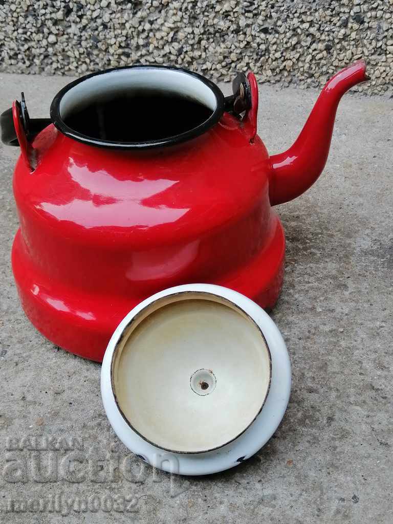 Enamelled teapot made of salt container with enamel - 6 Enamelled teapot made of salt container with enamel - 6