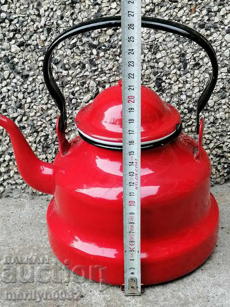 Enamelled teapot made of salt container with enamel - 7 Enamelled teapot made of salt container with enamel - 7