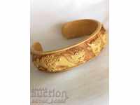Ancient Bracelet Natural Ivory with Lions