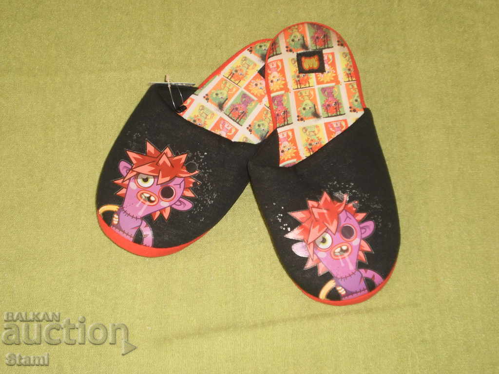 Moshi Monsters home shoes, black, 36/37 size