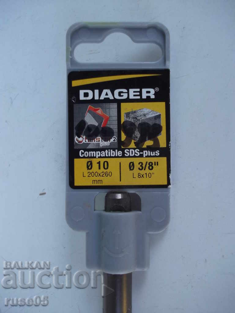 Delivery of Drill "DIAGER - SDS - PLUS for concrete Ø 10 L 200 X 260 mm"