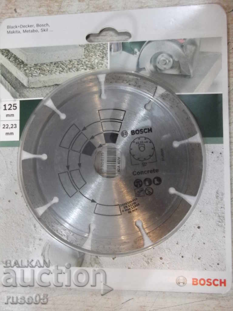 Disc "BOSCH-125mm -22,23mm" for angle grinder for cutting concrete