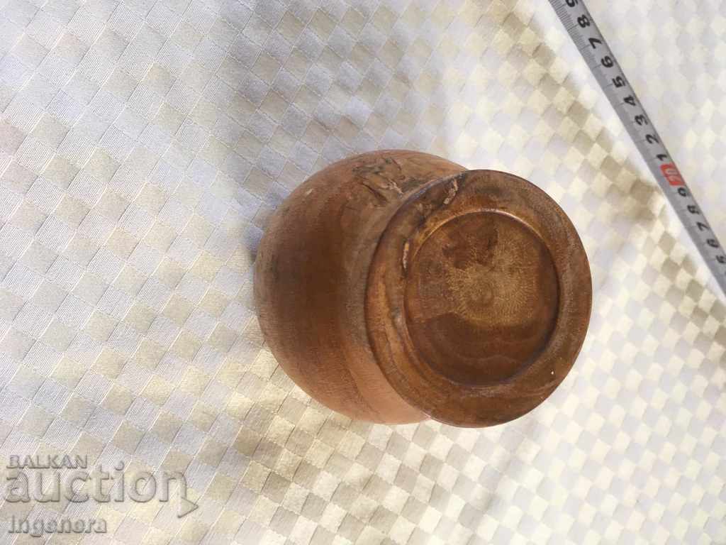 GLASS BOWL CANDLEHOLDER ANCIENT WOOD - 5 GLASS BOWL CANDLEHOLDER ANCIENT WOOD - 5