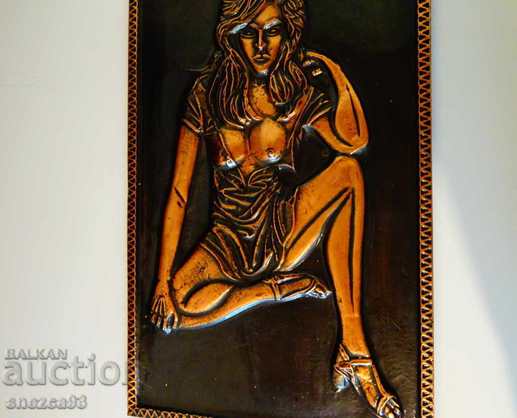 Copper panel, plastic, erotic.