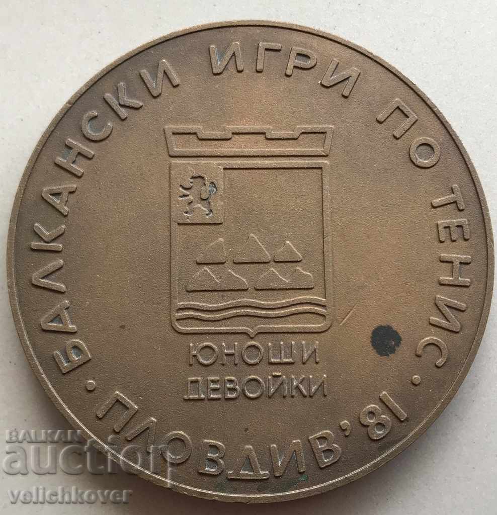28742 Bulgaria plaque Balkan Championship Tennis Plovdiv 81y with price 7.00 BGN | € 3.58 28742 Bulgaria plaque Balkan Championship Tennis Plovdiv 81y with price 7.00 BGN | € 3.58