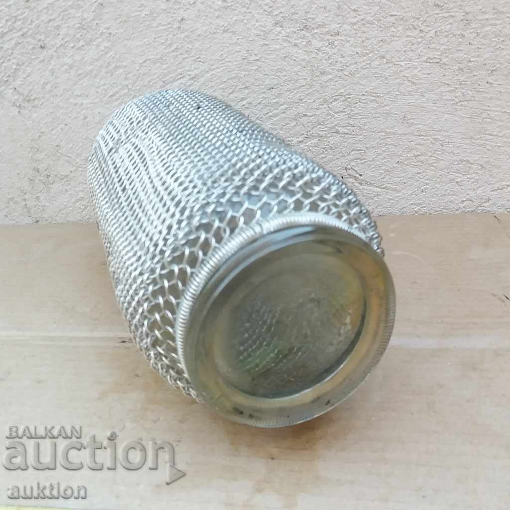 SIFON VECHI DE SODĂ, STICLĂ DE STICLĂ ÎNVOLTITĂ SOLID ÎN PLASĂ - 5 SIFON VECHI DE SODĂ, STICLĂ DE STICLĂ ÎNVOLTITĂ SOLID ÎN PLASĂ - 5