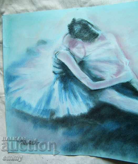 Drawing mixed media pastel Ballerina signed in 2004. with price 60.00 BGN | € 30.68 Drawing mixed media pastel Ballerina signed in 2004. with price 60.00 BGN | € 30.68